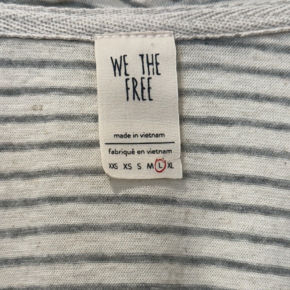 We the Free L Gray/White Striped Tunic - Picture 2 of 6